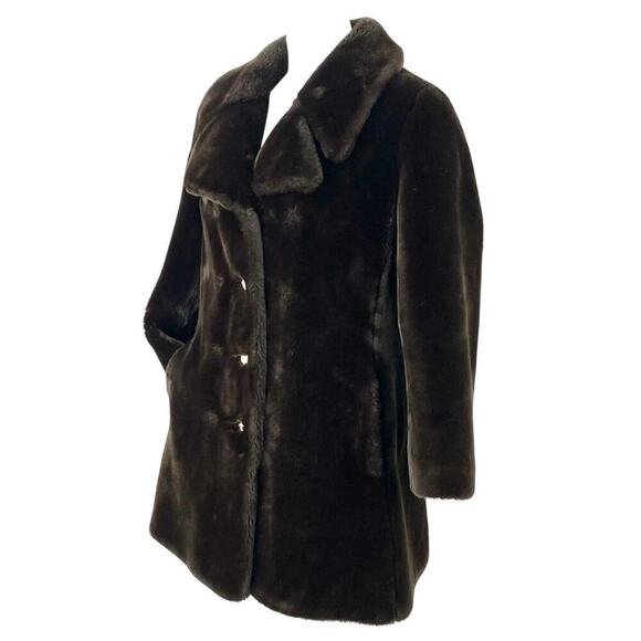 VINTAGE 70S BROWN TEDDY COAT SIZE 38 – CHEST US MEDIUM - Picture 2 of 12